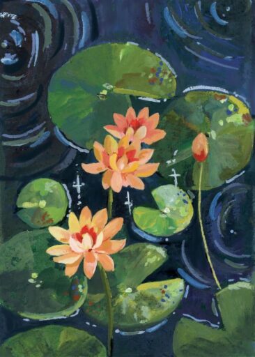 Lotus pond series door Zoe Art Garden